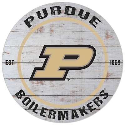 Purdue Boilermakers 20'' x 20'' Indoor/Outdoor Weathered Circle Sign