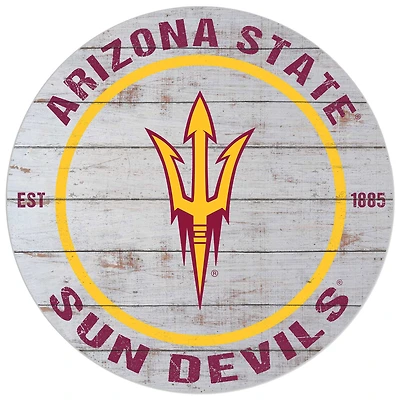 Arizona State Sun Devils 20'' x 20'' Indoor/Outdoor Weathered Circle Sign