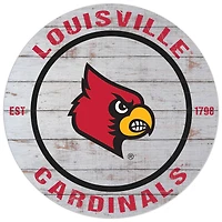 Louisville Cardinals 20'' x 20'' Indoor/Outdoor Weathered Circle Sign
