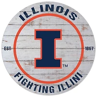 Illinois Fighting Illini 20'' x 20'' Indoor/Outdoor Weathered Circle Sign