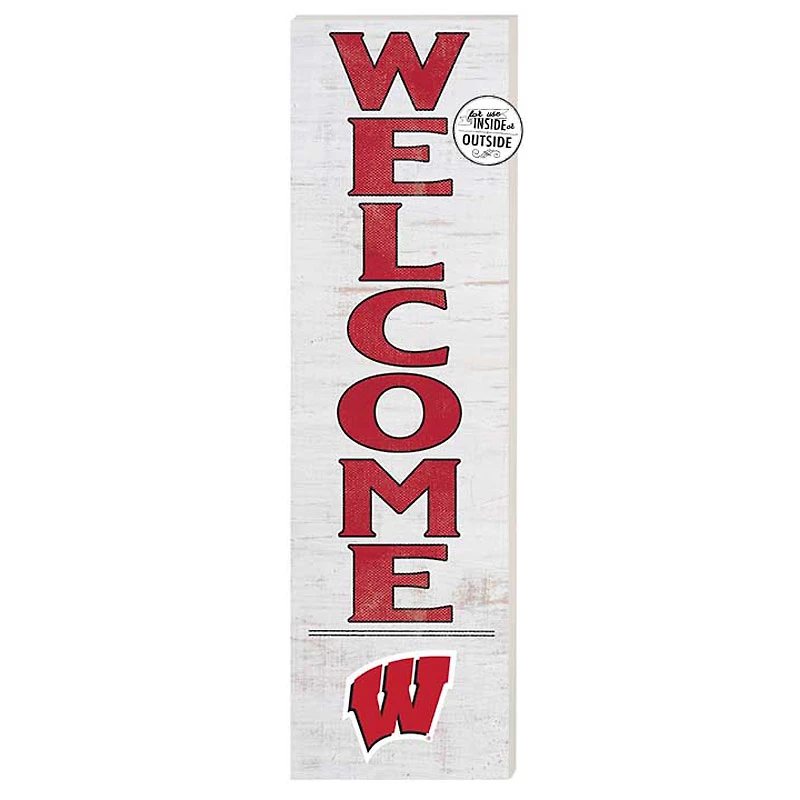Wisconsin Badgers 10'' x 35'' Indoor/Outdoor Welcome Sign