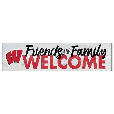 Wisconsin Badgers 10'' x 40'' Friends & Family Welcome Sign