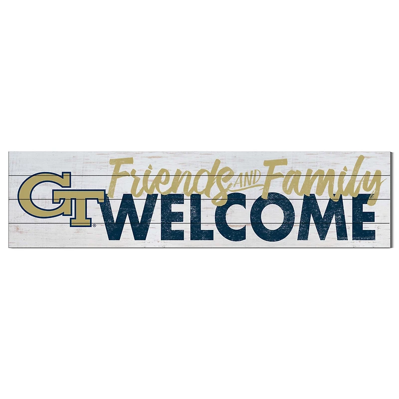 Georgia Tech Yellow Jackets 10'' x 40'' Friends & Family Welcome Sign