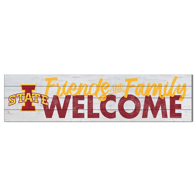 Iowa State Cyclones 10'' x 40'' Friends & Family Welcome Sign