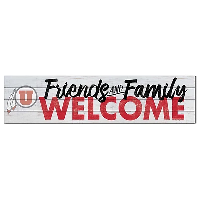 Utah Utes 10'' x 40'' Friends & Family Welcome Sign