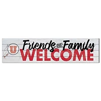 Utah Utes 10'' x 40'' Friends & Family Welcome Sign