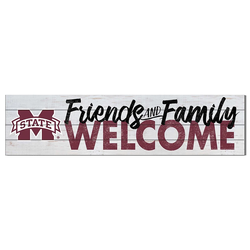 Mississippi State Bulldogs 10'' x 40'' Friends & Family Welcome Sign