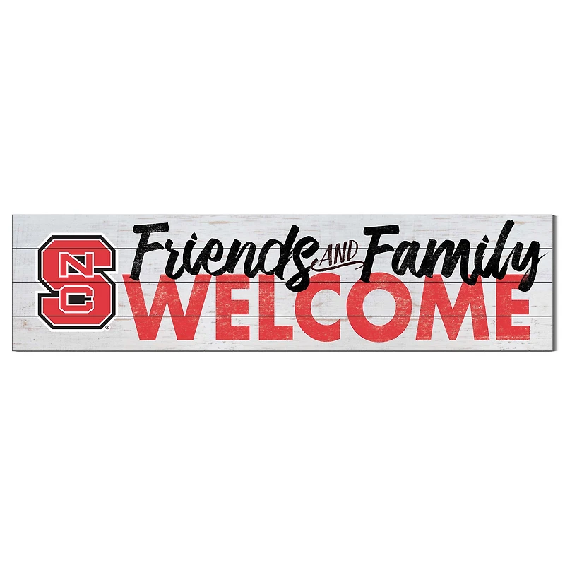 NC State Wolfpack 10'' x 40'' Friends & Family Welcome Sign