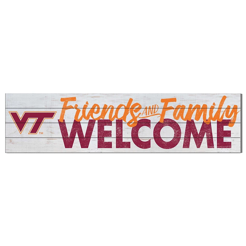 Virginia Tech Hokies 10'' x 40'' Friends & Family Welcome Sign