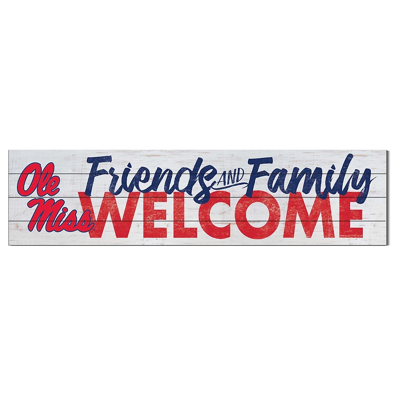 Ole Miss Rebels 10'' x 40'' Friends & Family Welcome Sign