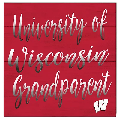 Wisconsin Badgers 10'' x 10'' Grandparent Plaque