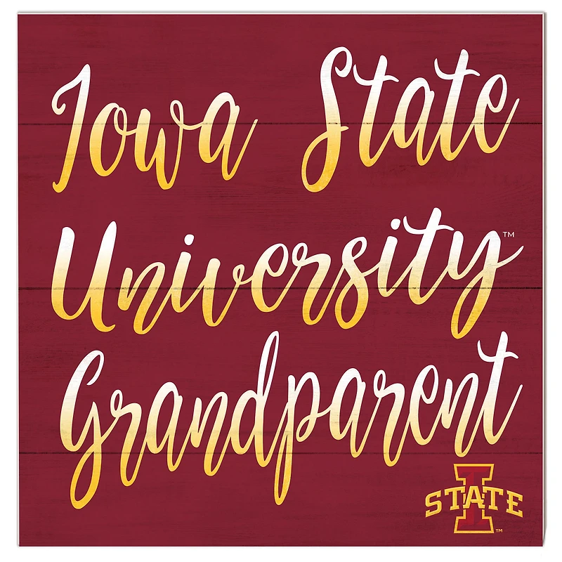 Iowa State Cyclones 10'' x 10'' Grandparent Plaque
