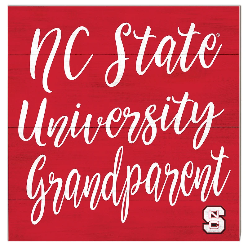 NC State Wolfpack 10'' x 10'' Grandparent Plaque