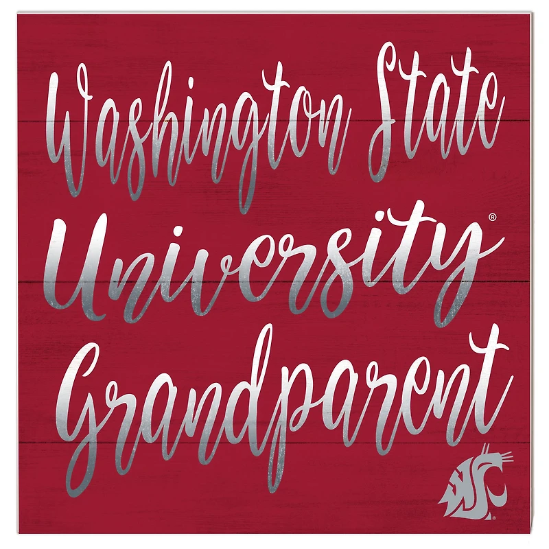 Washington State Cougars 10'' x 10'' Grandparent Plaque