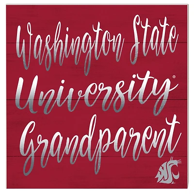 Washington State Cougars 10'' x 10'' Grandparent Plaque