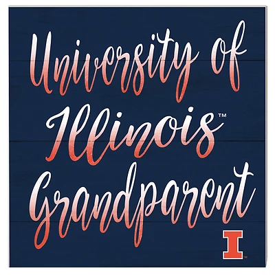 Illinois Fighting Illini 10'' x 10'' Grandparent Plaque