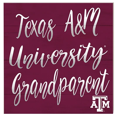 Texas A&M Aggies 10'' x 10'' Grandparent Plaque
