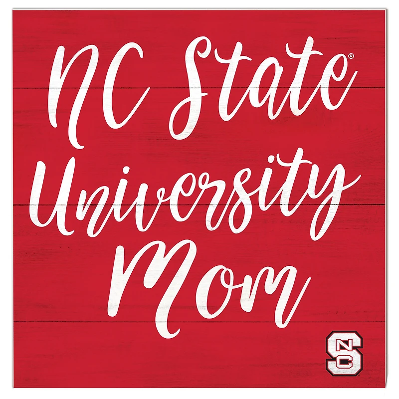 NC State Wolfpack 10'' x 10'' Mom Plaque