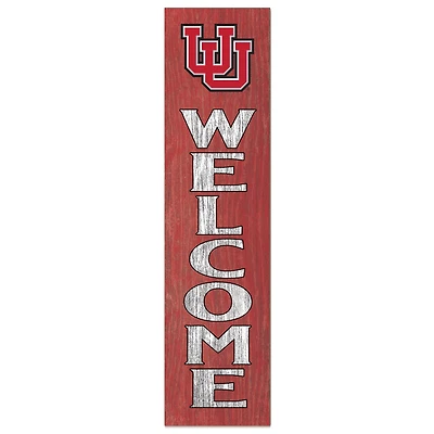 Utah Utes 12'' x 48'' Welcome Leaner