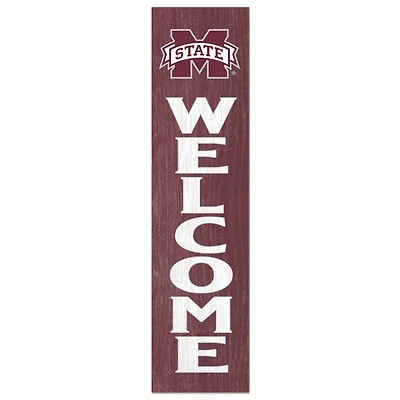 Mississippi State Bulldogs 12'' x 48'' Welcome Outdoor Leaner