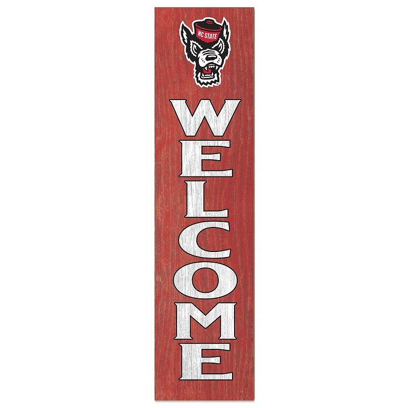 NC State Wolfpack 12'' x 48'' Welcome Outdoor Leaner