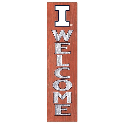 Illinois Fighting Illini 12'' x 48'' Welcome Outdoor Leaner