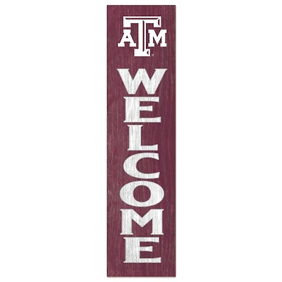 Texas A&M Aggies 12'' x 48'' Welcome Outdoor Leaner