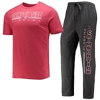 Men's Concepts Sport Heathered Charcoal/Crimson Alabama Crimson Tide Meter Top & Pants Sleep Set