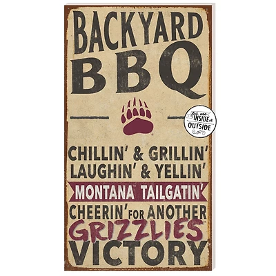 Montana Grizzlies 11'' x 20'' Indoor/Outdoor BBQ Sign