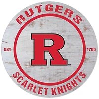 Rutgers Scarlet Knights 20'' x 20'' Indoor/Outdoor Weathered Circle Sign
