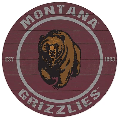 Montana Grizzlies 20'' x 20'' Indoor/Outdoor Circle Sign