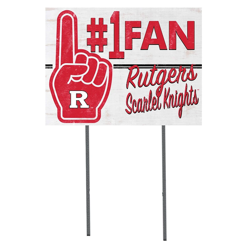 Rutgers Scarlet Knights 18'' x 24'' #1 Fan Yard Sign