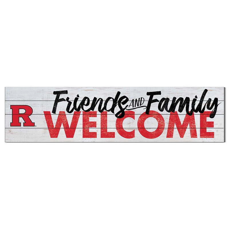 Rutgers Scarlet Knights 10'' x 40'' Friends & Family Welcome Sign