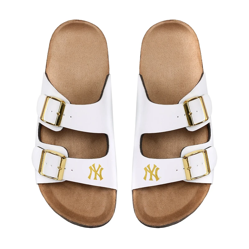 Women's FOCO New York Yankees Double-Buckle Sandals