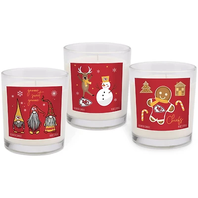 Kansas City Chiefs 3-Pack Holiday Candle Combo