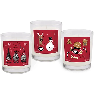 Georgia Bulldogs 3-Pack Holiday Candle Combo
