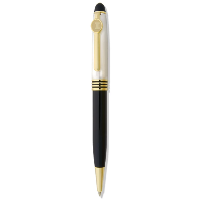 Black/Pearl Illinois Fighting Illini Ball Point Pen
