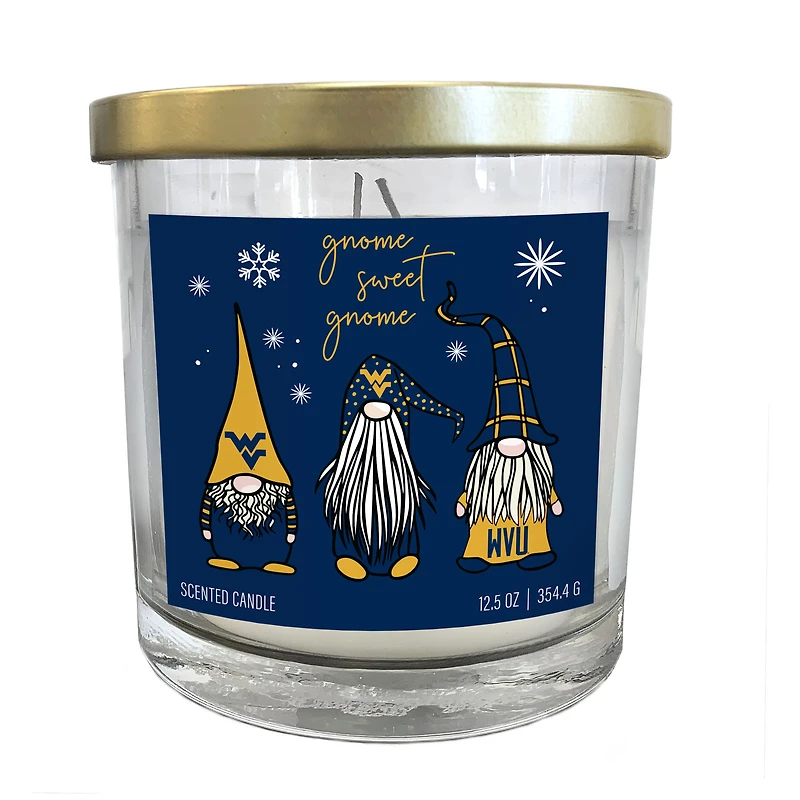 West Virginia Mountaineers Gnome Sweet Gnome Tin Top Candle