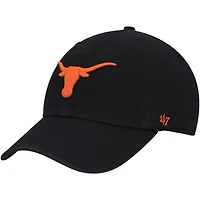 Men's '47 Black Texas Longhorns Clean Up Adjustable Hat