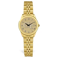 Women's Gold Georgia Tech Yellow Jackets Medallion Rolled Link Bracelet Wristwatch