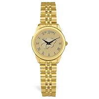 Women's Gold Kansas State Wildcats Medallion Rolled Link Bracelet Wristwatch