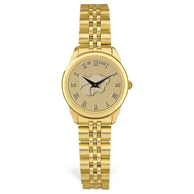 Women's Gold Kansas State Wildcats Medallion Rolled Link Bracelet Wristwatch