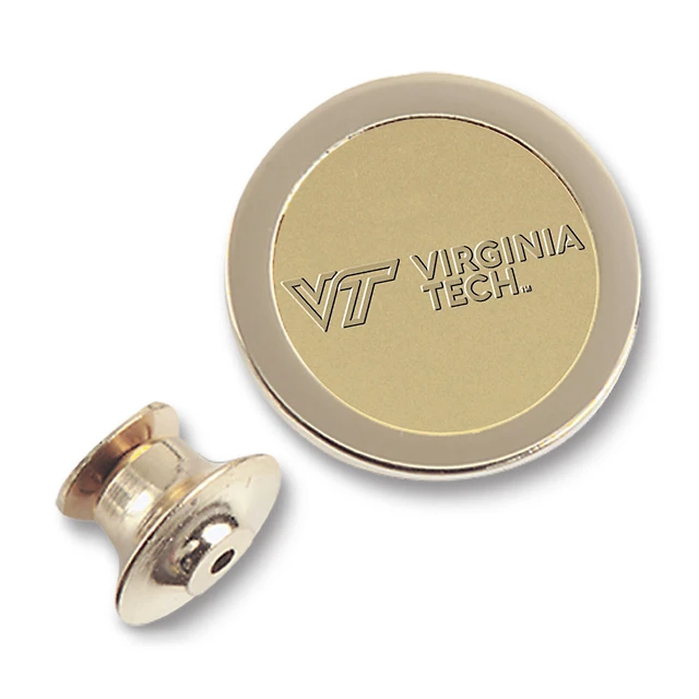 Gold Virginia Tech Hokies Lapel Pin