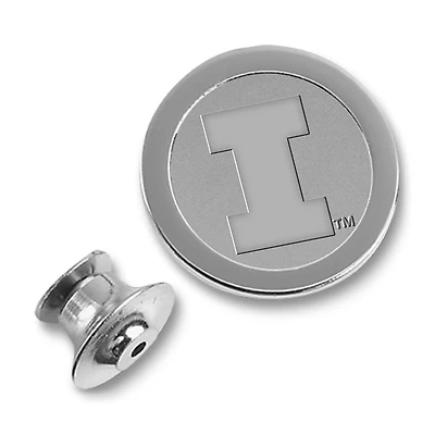 Silver Illinois Fighting Illini Lapel Pin