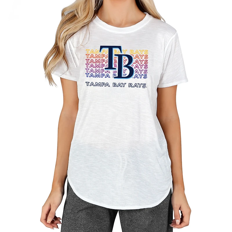 Women's Concepts Sport White Tampa Bay Rays Gable Knit Top