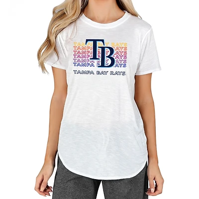 Women's Concepts Sport White Tampa Bay Rays Gable Knit Top
