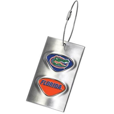Silver Florida Gators 3.5'' x 2'' Bag Tag