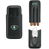Black Michigan State Spartans Cigar Case