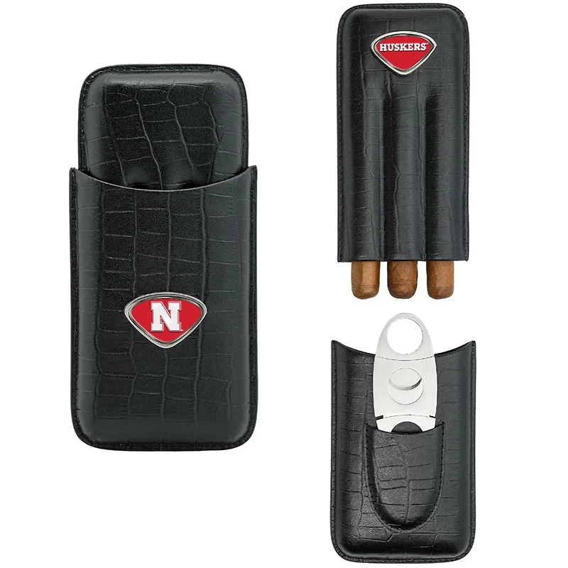 Black Nebraska Huskers Cigar Case