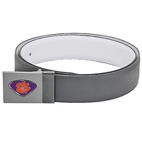 Gray Clemson Tigers Reversible Leather Belt